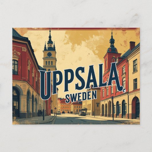 Uppsala Schweden die Stadt des Wissens und der Ges Postkarte (Vorderseite)