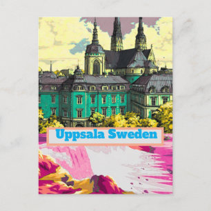 Uppsala Schweden Druck Reiseplakat Wandkunst Home  Postkarte