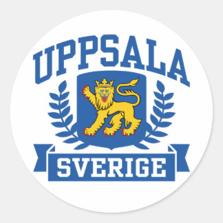 Uppsala Sverige Runder Aufkleber