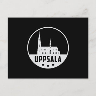 Uppsala Sweden City Skyline Cityscape Geschenk Ide Postkarte