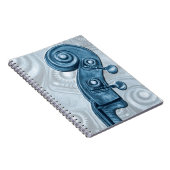 Upright Bass Blue Notebook Notizblock (Rechte Seite)