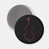 Upright Bass Ink Magnet (Vorderseite/Rückseite)