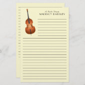 Upright Bass Musician Music Teacher Jazz Band Briefpapier (Vorne/Hinten)