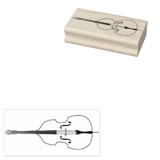 Upright Bass Musician Music Teacher Jazz Band Gummistempel (Stempel)