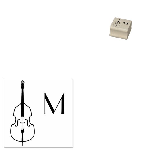 Upright Bass Musician Music Teacher Jazz Band Gummistempel (Stempel)