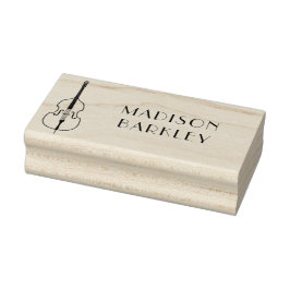 Upright Bass Musician Music Teacher Jazz Band Gummistempel