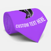 Upright Black Horse Neck Tie benutzerdefinierten T Krawatte (Gerollt)