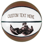 Upright Black Wild Hord Custom Text Basketball (Vorderseite)