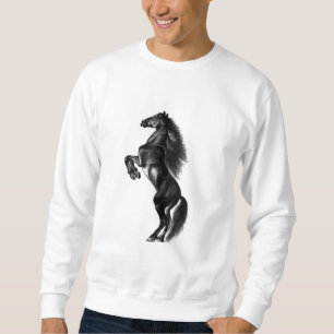 Upright Black Wild Horse Sweatshirt