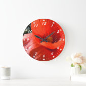 Upright Poppy Große Wanduhr (Zuhause)