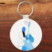 uprightbassplayerBlueWhiteversion Schlüsselanhänger (Vorderseite)