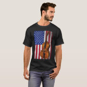 Upriobass American Flag Patriotic Double Bass T-Shirt (Vorne ganz)