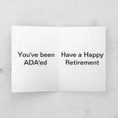 ups Fahrerruhestandskarte und -einladung Einladung (Innenseite)