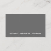 Upscale Bild-Foto-Halter-neutrales graues Visitenkarte (Rückseite)