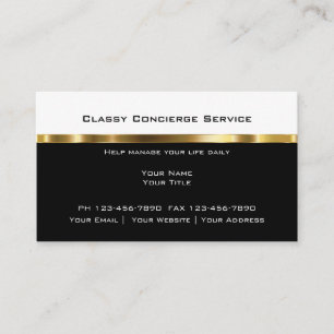 Upscale Concierge Businesscards Visitenkarte