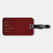 Upscale Deep Red Leather - Anwaltsdesign Gepäckanhänger (Rückseite horizontal)