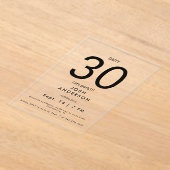 Upscale Dirty 30 Let's Party Birthday Acryleinladungen (Ablage )