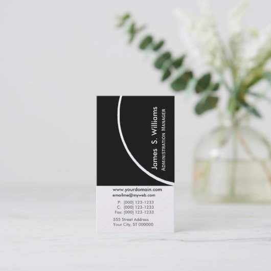 Upscale elegantes luxuriöses berufliches visitenkarte (Stehend Vorderseite)