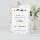 Upscale #Nautical South Florida #Wedding Details Begleitkarte (Stehend Vorderseite)