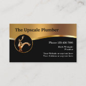 Upscale Plumber Service-Visitenkarten Visitenkarte (Vorderseite)