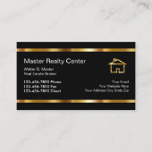 Upscale Real Anwesen Broker Business Cards Visitenkarte (Vorderseite)