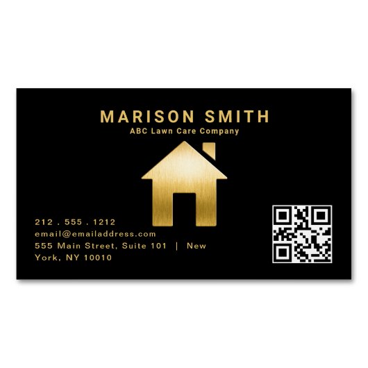 Upscale Real Estate Design Magnetic Magnetische Visitenkarte (Vorderseite)