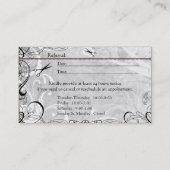 Upscale Salon blüht Verabredungs-Geschäfts-Karte Terminkarte (Rückseite)