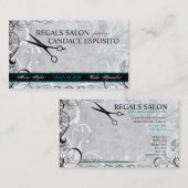 Upscale Wirbel und Fluers Salon-Geschäfts-Karte Terminkarte (Vorne/Hinten)