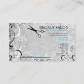 Upscale Wirbel und Fluers Salon-Geschäfts-Karte Terminkarte (Rückseite)