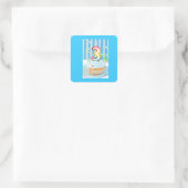 Upsherin Decorative Sticker - Blue 3 Cupcake (Tasche)