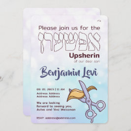 Upsherin First Haircut Jüdischer Junge 3. Geburtst Einladung