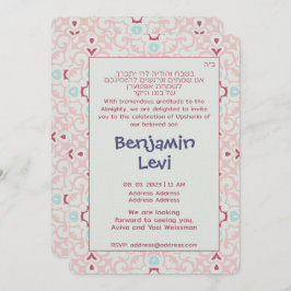 Upsherin First Haircut Jüdischer Junge 3. Geburtst Einladung