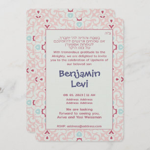 Upsherin First Haircut Jüdischer Junge 3. Geburtst Einladung