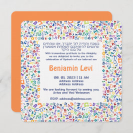 Upsherin First Haircut Jüdischer Junge 3. Geburtst Einladung