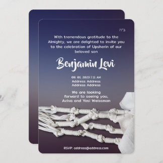 Upsherin First Haircut Jüdischer Junge 3. Geburtst Einladung