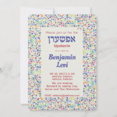 Upsherin First Haircut Jüdischer Junge 3. Geburtst Einladung (Vorderseite)