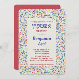 Upsherin First Haircut Jüdischer Junge 3. Geburtst Einladung