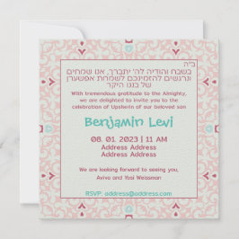 Upsherin First Haircut Jüdischer Junge 3. Geburtst Einladung