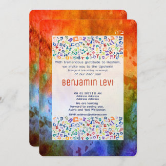 Upsherin First Haircut Jüdischer Junge 3. Geburtst Einladung