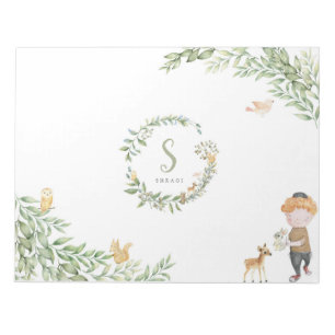 Upsherin Forest Animal Tischsets Notizblock