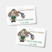 Upsherin I.D Abzeichen Einladung Geburtstag Ausweis (Vorder- & Rückseite)