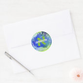 Upsherin Personalisiert Hebrew Initial Monogram Runder Aufkleber (Umschlag)