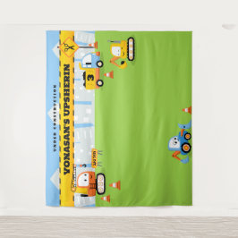 Upsherin Personalisierte Niedliche Konstruktion BA Wandteppich