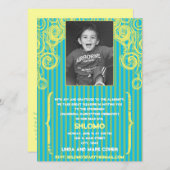 Upshernish Wirbel des blauen Grüns Einladung (Vorne/Hinten)