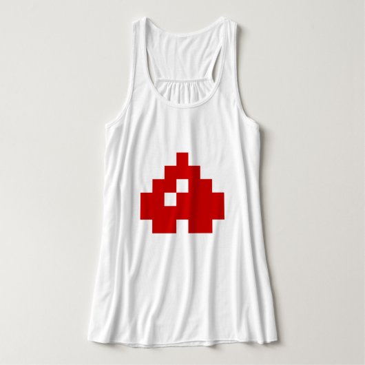 Upside Down 8 Bit Pixel Heart Tank Top (Design Vorderseite)