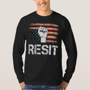 "Upside Down American Flag Resist Establishment" T-Shirt