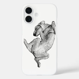 Upside Down and Unbothered – Dog Art Phone Case