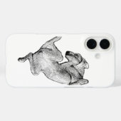Upside Down and Unbothered – Dog Art Phone Case (Rückseite (Horizontal))