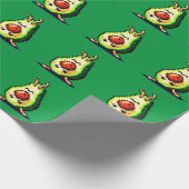 Upside-Down Avocado - Funny Pixel Art Food Design Geschenkpapier (Ecke)