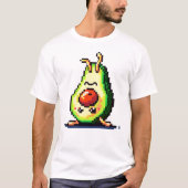 Upside-Down Avocado - Funny Pixel Art Food Design T-Shirt (Vorderseite)